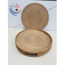 RATTAN PLACEMAT AND TRAY